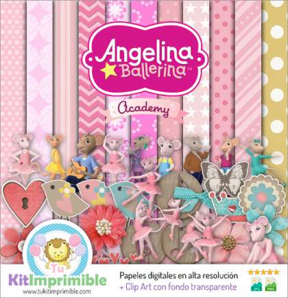 Papel Digital Angellina Ballerina M1 - Patrones, Personajes y Accesorios
