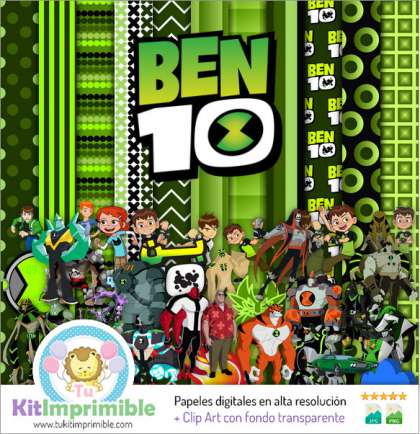 Papel Digital Ben 10 M1 - Patrones, Personajes y Accesorios