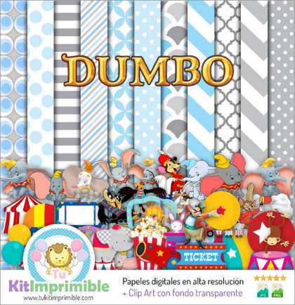 Papel Digital Dumbo M1 - Patrones, Personajes y Accesorios