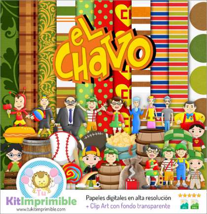 Papel Digital El Chavo Del 8 M4 - Patrones, Personajes y Accesorios