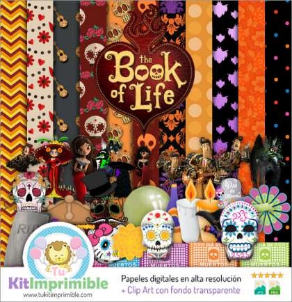 Papel Digital El Libro De La Vida M3 - Patrones, Personajes y Accesorios