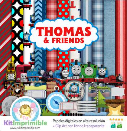 Papel Digital El Tren Thomas M1 - Patrones, Personajes y Accesorios