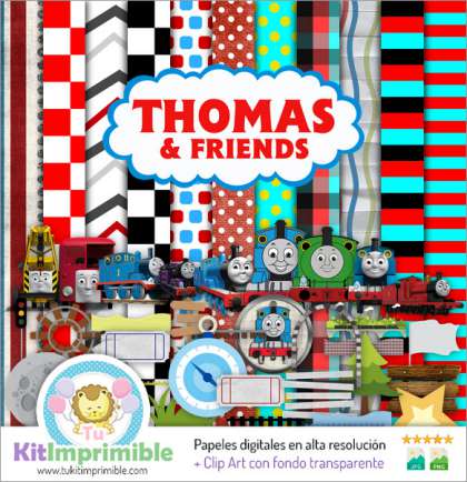 Papel Digital El Tren Thomas M3 - Patrones, Personajes y Accesorios