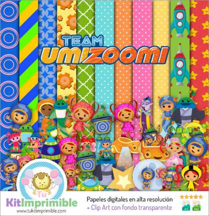 Papel Digital Equipo Umizoomi M2 - Patrones, Personajes y Accesorios