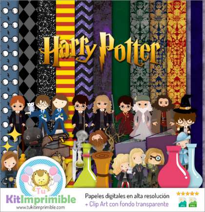 Papel Digital Harry Potter M1 - Patrones, Personajes y Accesorios