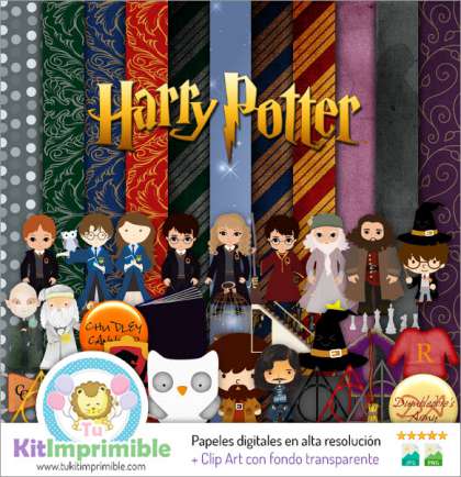 Papel Digital Harry Potter M3 - Patrones, Personajes y Accesorios