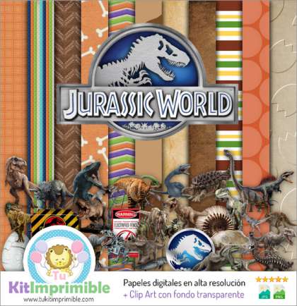 Papel Digital Jurassic World M2 - Patrones, Personajes y Accesorios