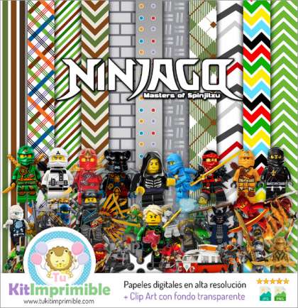 Papel Digital Ninja Go M1 - Patrones, Personajes y Accesorios