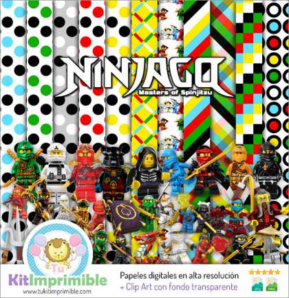 Papel Digital Ninja Go M2 - Patrones, Personajes y Accesorios