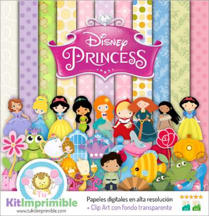 Papel Digital Princesa M3 - Patrones, Personajes y Accesorios