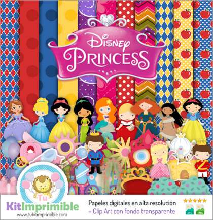 Papel Digital Princesa M5 - Patrones, Personajes y Accesorios