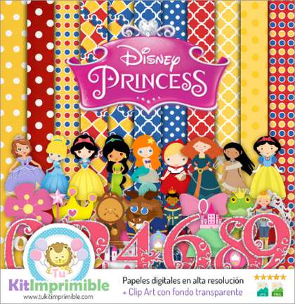 Papel Digital Princesa M7 - Patrones, Personajes y Accesorios