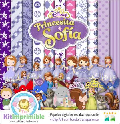 Papel Digital Princesa Sofia M3 - Patrones, Personajes y Accesorios