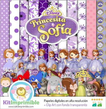 Papel Digital Princesa Sofia M4 - Patrones, Personajes y Accesorios