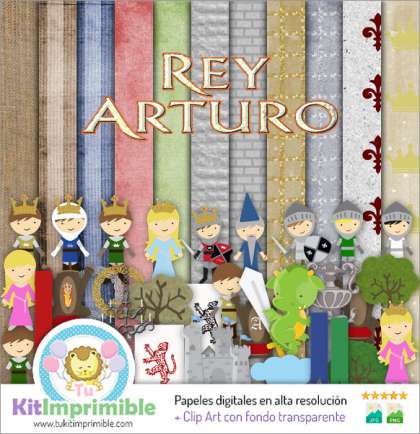 Papel Digital Rey Arturo M3 - Patrones, Personajes y Accesorios