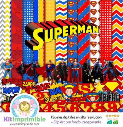 Papel Digital Superman M1 - Patrones, Personajes y Accesorios