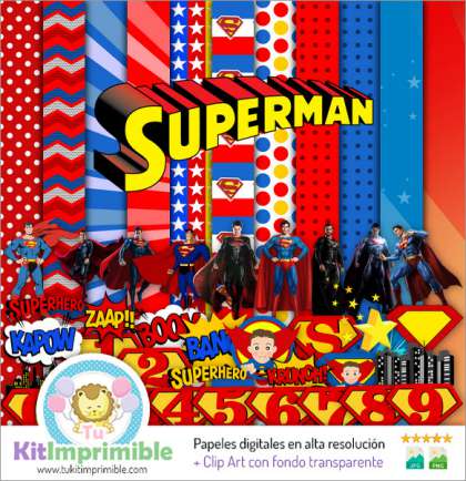 Papel Digital Superman M2 - Patrones, Personajes y Accesorios