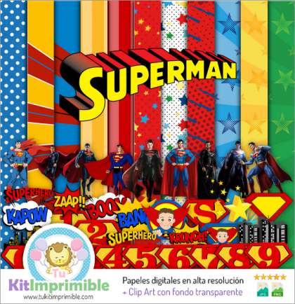 Papel Digital Superman M3 - Patrones, Personajes y Accesorios