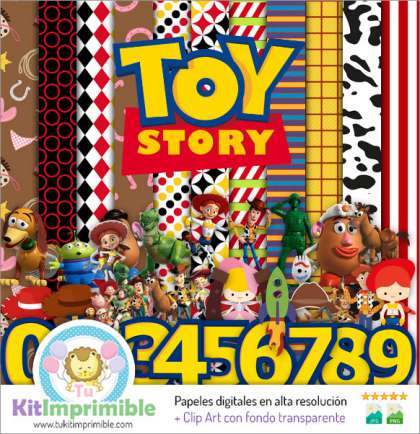 Papel Digital Toy Story M1 - Patrones, Personajes y Accesorios