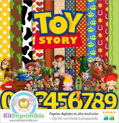 Papel Digital Toy Story M3 - Patrones, Personajes y Accesorios