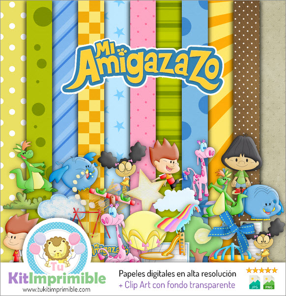 Amigazazo M1 Digital Paper - Patterns, Characters and Accessories
