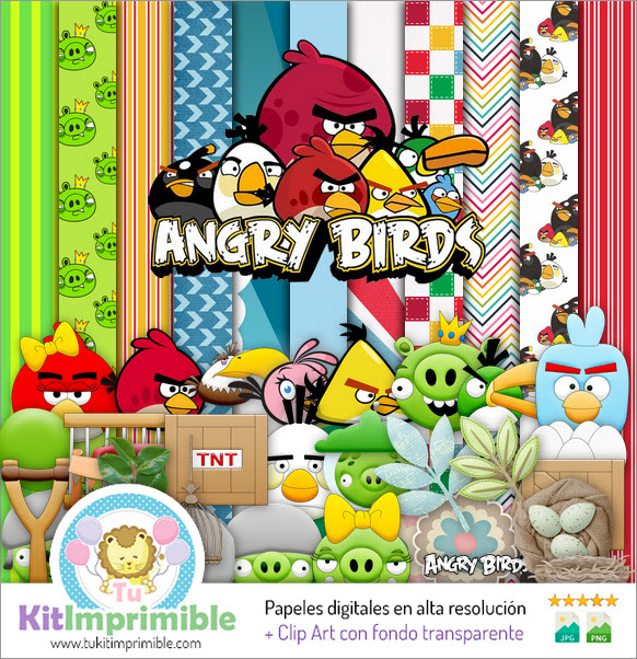 Papier numérique Angry Birds M1 - Motifs, personnages et accessoires