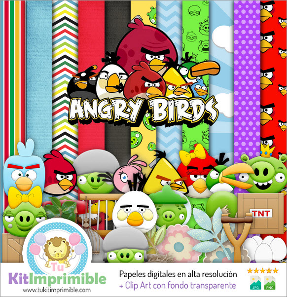 Angry Birds Digital Paper M2 - Motifs, personnages et accessoires