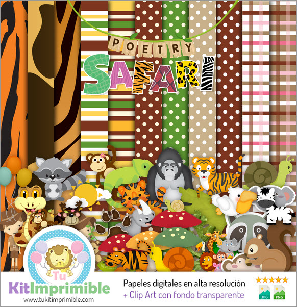 Papel Digital Papel Digital Animal Print Safari M9 - Patrones, Personajes y Accesorios Papel Digital Papel Digital Animal Print Safari M9 - Patrones, Personajes y Accesorios