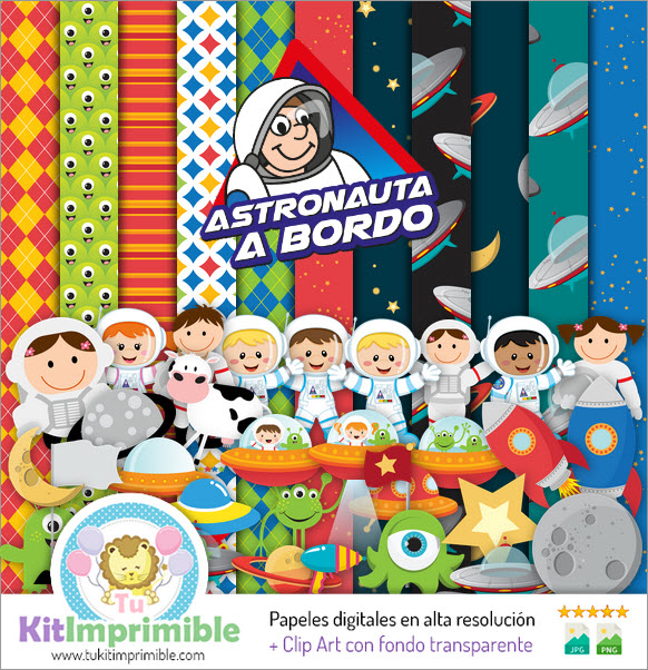 Astronaut M2 Digital Paper - Patterns, Characters and Accessories