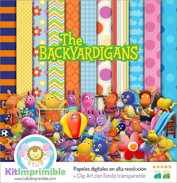 Backardigans M1 Digital Paper - Patterns, Characters and Accessories