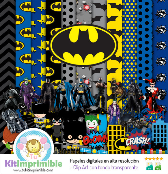 Papel Digital Papel Digital Batman M1 - Patrones, Personajes y Accesorios