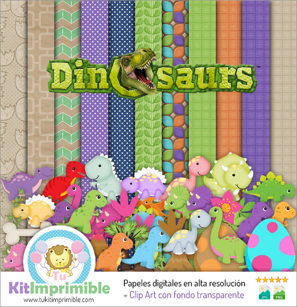 Dinosaurs Digital Paper M5 - Patterns, Characters and Accessories