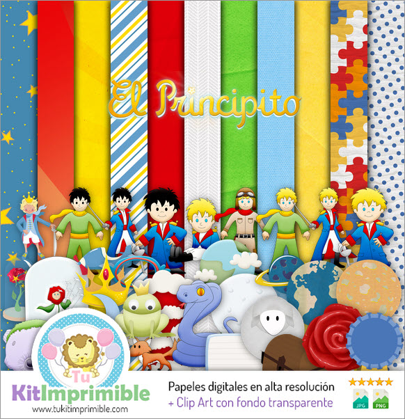 Papel Digital El Principito M1 - Patrones, Personajes y Accesorios
