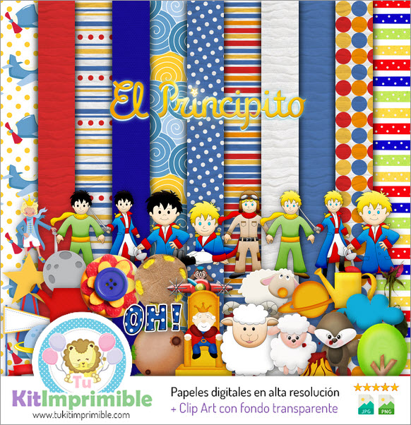 Papel Digital El Principito M2 - Patrones, Personajes y Accesorios
