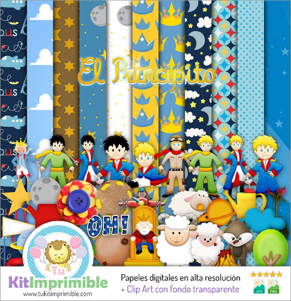 Papel Digital El Principito M5 - Patrones, Personajes y Accesorios