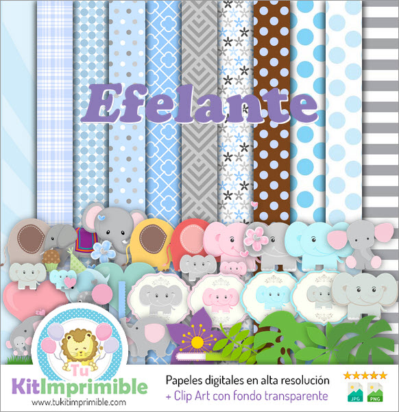Elephant Digital Paper M5 - Patterns, Characters and Accessories
