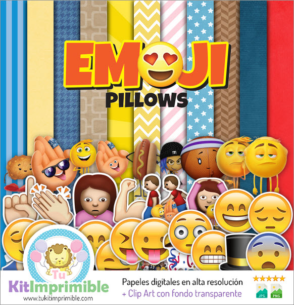 Papier numérique Emojis Émoticônes M2 - Motifs, personnages et accessoires
