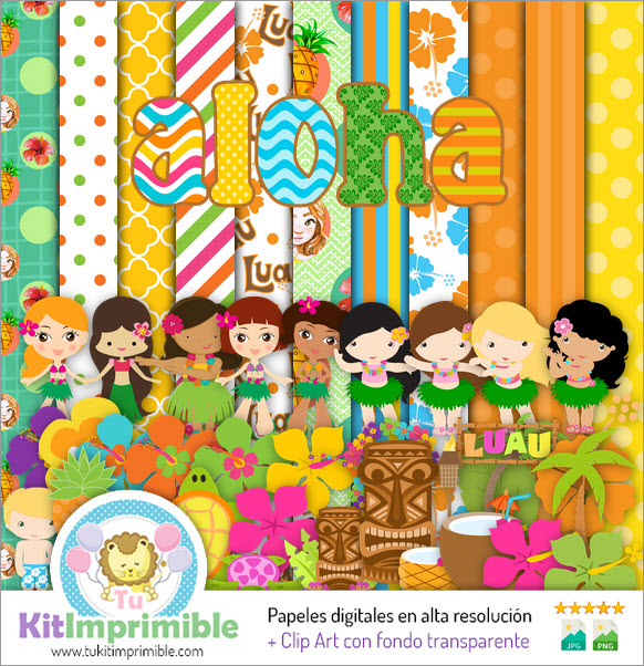 Carta digitale Aloha M3 Hawaiian Party - Modelli, personaggi e accessori