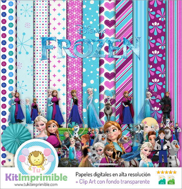Frozen M8 Digital Paper - Patterns, Characters and Accessories