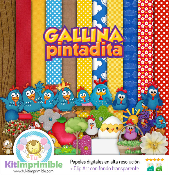 Pintadita Hen Digital Paper M2 - Patterns, Characters and Accessories