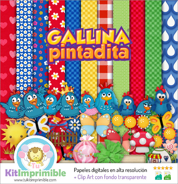 Pintadita Hen Digital Paper M3 - Patterns, Characters and Accessories