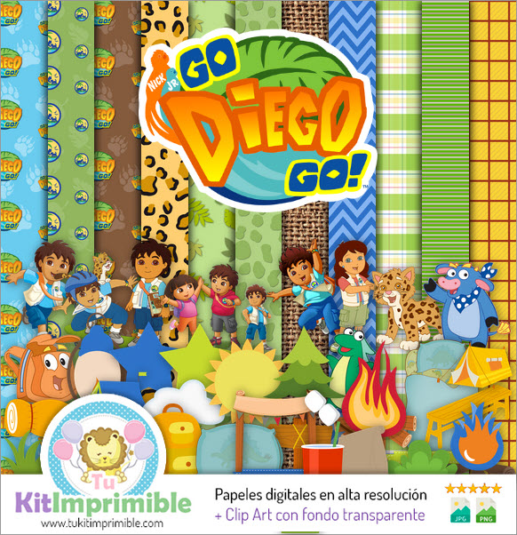 Go Diego Go M2 Digital Paper - Patterns, Characters and Accessories
