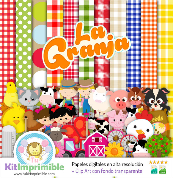 Granjita Digital Paper M7 - Patterns, Characters and Accessories
