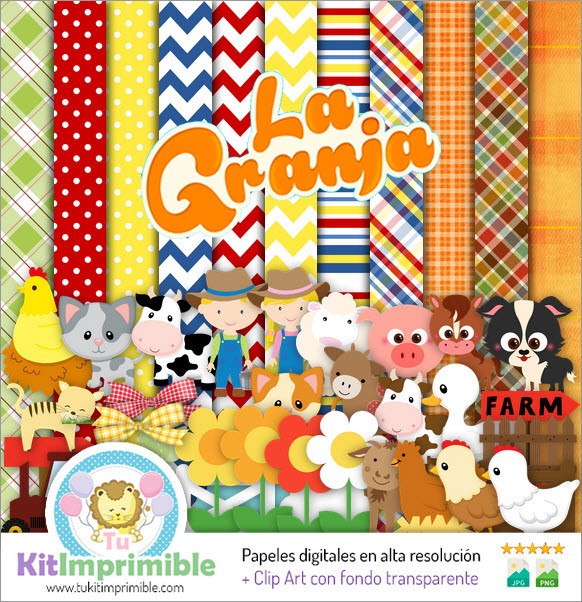 Granjita Digital Paper M2 - Patterns, Characters and Accessories