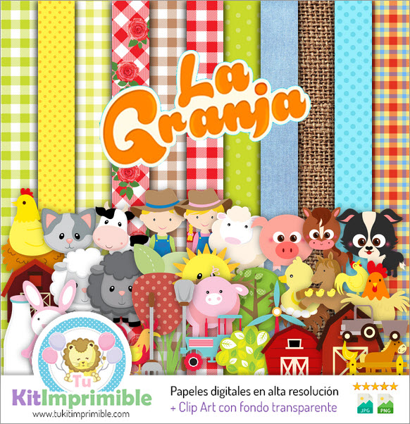 Granjita Digital Paper M11 - Patterns, Characters and Accessories