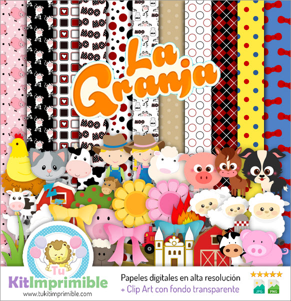 Granjita Digital Paper M15 - Patterns, Characters and Accessories