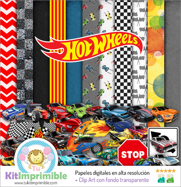 Hot Wheels M1 Digital Paper - Patterns, Characters and Accessories