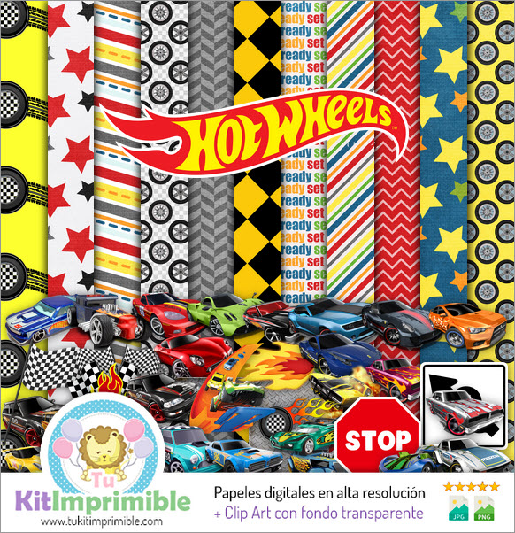 Hot Wheels M3 Digital Paper - Patterns, Characters and Accessories