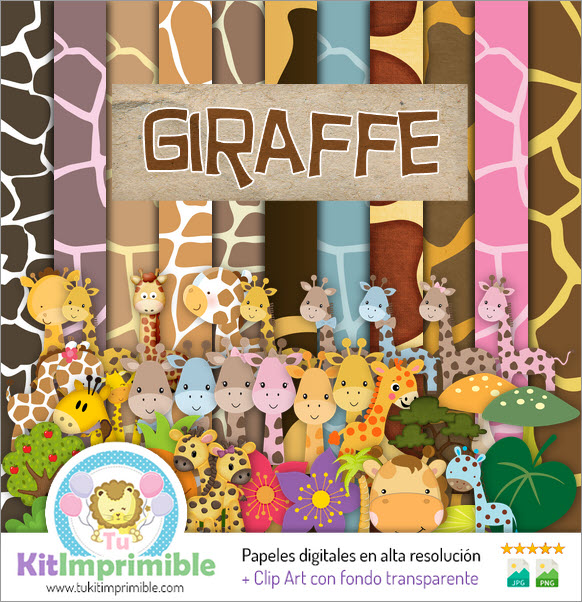 Baby Giraffe Digital Paper M5 - Patterns, Characters and Accessories