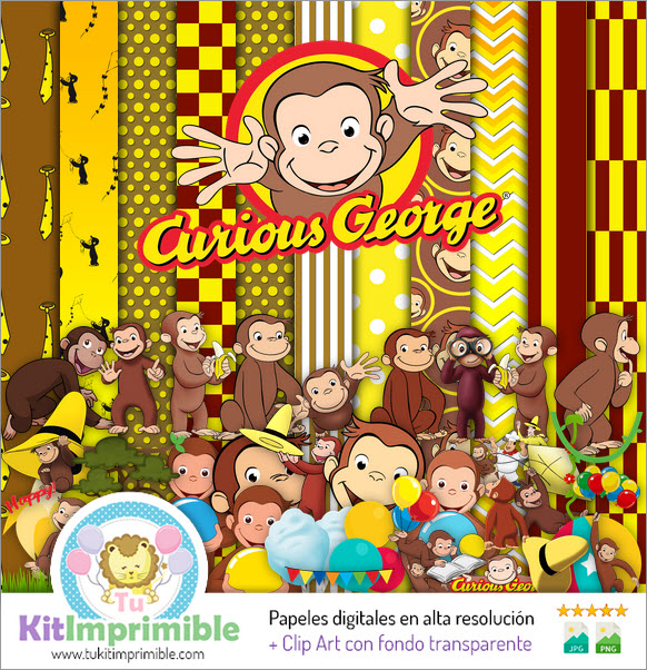 Papier numérique Curious George M3 - Motifs, personnages et accessoires